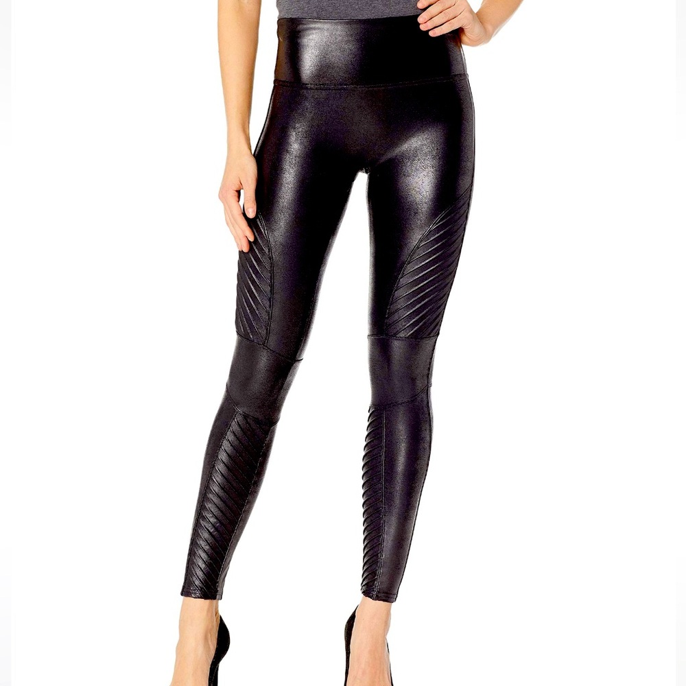 EUC Spanx moto leggings